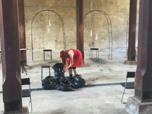 Bags of ash from Balmoral Village