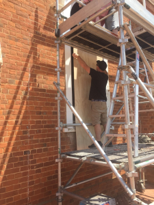 Boarding up the opening