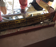 Lifting out the inscription