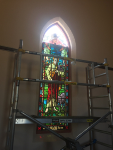 Arched panel removed