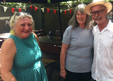 With Grace Cochrane & myself @ the Leadlighters' Xmas Picnic 2016