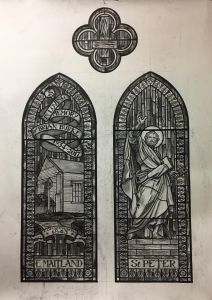 Full size charcoal cartoon