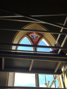 Foil at apex installed