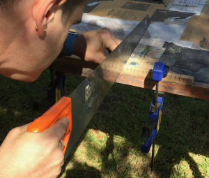 Half cuts to timber bead